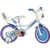 DINO BIKES Bici per Bambini 3-6 Anni - Bicicletta 14 Pollici Snow Queen