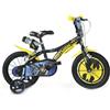 Dino Bikes Bicicletta Bambino 14 Batman con Rotelline Stabilizzatrici