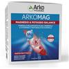 Arkopharma Arkomag Magnesio Potassio Balance Integratore Alimentare Sostegno Fisico 24 Bustine con Sali Minerali e Vitamina C Naturale da Acerola
