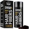 Bodiiwuliu 27.5G Hair Fiber per l'infoltimento dei capelli,Fiber per l'infoltimento dei capelli,Hair Fiber per capelli più spessi e pieni in pochi secondi,Nasconde la caduta dei capelli nelle(Nero)