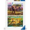 Ravensburger Verlag GmbH Ravensburger, Animali africani, puzzle da 2x 1000 pezzi