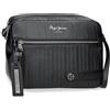 Pepe Jeans Sprig Borsa a tracolla a due scomparti nero 24 x 16 x 9 cm Pelle sintetica by Joumma Bags, Nero, Taglia unica, Borsa a tracolla a due scomparti