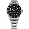 RATIO FreeDiver, orologio subacqueo automatico in vetro zaffiro GMT con lunetta girevole, resistente all'acqua fino a 200 m, orologio subacqueo da uomo, Nero, Subacqueo