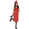 FIESTAS GUIRCA Costume da Charleston Frange Rosso per Bambina L-(10/12 Anni)
