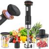 RITUS Frullatore a immersione senza fili 5 in 1, Ritus 13000 giri/min, frullatore portatile ricaricabile per alimenti per bambini e frullati, velocità variabile, lavabile in lavastoviglie, becher per