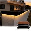 YJEUZCD Coprimuro In Alluminio Con Gocciolatoio, 0,2 Cm, Scossalina Con Canale LED, Profilo Impermeabile Per Muro, Balcone, Finestra, 13-30,5 Cm