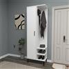 LBSIGN Mobile Ingresso Cappottiera 60 Cm Con Anta Laterale Freia Bianco