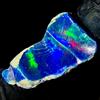 OPAL EMPIRE Opale Nero Etiope Grezzo Naturale Opale Fire Black 10,5 Ct 26x15 mm