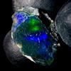 OPAL EMPIRE Black Opal Naturale Pietra Grezza Etiopia Fire Opal 6,5 Carati 15x12 mm