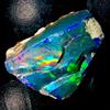 OPAL EMPIRE Opale Naturale Etiope, Opale Di Fuoco Grezzo, Opale Nero Lordo 9.5 Ct 17x13 Mm