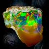 OPAL EMPIRE Ethiopian opal rough , Naturale fire Crudo, Nero gemstone 25.5Ct 25x18 MM
