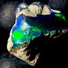 OPAL EMPIRE Ethiopian Black Fire Opal Naturale Grezzo 10.5Ct 19x14 mm 1Pezzo