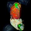OPAL EMPIRE Opale Nero Grezzo Etiope Fire Opal Naturale 13 Ct 22x17 mm 1pz