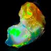 OPAL EMPIRE Naturale Ethiopian opal rough , fire Crudo, Nero gemstone 9.5 KT 19x12 MM