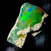 OPAL EMPIRE Opale Nero Etiopico Grezzo, Pietra Preziosa Fire Opal Naturale 10,5Ct 16x14 mm