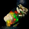OPAL EMPIRE Fire Opal Pietra Gemma Naturale Opale Nero Grezzo Etiopia 6,6 Carati 18x13 mm