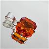 Chirag Gems Naturale 20 KT Arancione Zaffiro Certificato Loose Gemma 925 Argento Massiccio