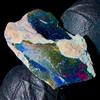 OPAL EMPIRE Fire Opal Grezzo Nero Naturale Etiopia 9.5 Ct 20x13 mm 1 Pz