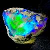 OPAL EMPIRE Ethiopian Opal Grezza Opale Nera Fire Opal Naturale 10.5Ct 15x14 mm 1PZ