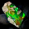 OPAL EMPIRE Opal Nero Grezzo Naturale Fire Opal Etiopia 11.5Ct 20x13 mm 1 Pietra