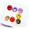 Harshj_0 Naturale Mix Colore Zaffiro Forma Rotonda 6x6 MM Loose Gemma 7 Pezzi Lotto