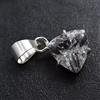 Chirag Gems Naturale 20 KT Bianco Zaffiro Cubico Taglio Loose Gemma 925 Pendente Argento