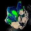 OPAL EMPIRE Gemma Naturale Di Opale Fire Nera Grezza Opale Etiopia 10,8 ct 22x21 mm