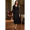 Together Pizzo Freddo Spalla Midi Abito IN Nero UK 10(fms25-4)