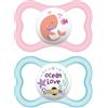 Mam - Air Succhietto In Silicone 16M+ Rosa Confezione 2 Pezzi