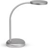 MAUL lampada da scrivania MAULjoy | Piccola lampada da tavolo con supporto | Lampada con luce LED bianca calda da 3000K | Lampada da tavolo LED moderna per scrivania, ufficio | Argento