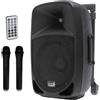 ITALIAN STAGE IS FR15AWV2 CASSA PORTATILE A BATTERIA 15'' 200W 2X MIC USB MP3 BT