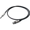 PROEL BULK200LU10 CAVO AUDIO XLR FEMMINA 3 POLI JACK MONO 6,3 10METRI
