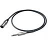 PROEL BULK230LU10 CAVO AUDIO XLR 3 POLI MASCHIO JACK 6,3 STEREO