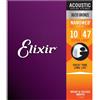 ELIXIR 11002 NANOWEB MUTA CORDE PER CHITARRA ACUSTICA 010/047
