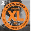 D'ADDARIO EXL110-3D 3 SET CORDE PER CHITARRA ELETTRICA 10-46