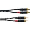 CORDIAL CFU 0.6 CC CAVO 2 RCA MASCHIO / 2 RCA MASCHIO 0,60cm PER LETTORI CDJ MIXER