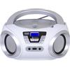 TREVI CMP 544 BT BIANCO BOOMBOX STEREO PORTATILE CD BT USB AUX IN
