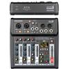 ITALIAN STAGE 2MIX4 PRO MIXER AUDIO USB MP3 BLUETOOTH CON EFFETTI PER VOCE