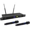 HELVIA RADIOMIC. 2-CH HELVIA VERBA-201 A1 UHF TRUE DIVERSITY 2 MIC A MANO 516-558MHz