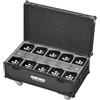 SHEHDS KIT FLIGHT CASE + 10 ARCHITETTURALI LED 6 x 18 WATT RGBWYP A BATTERIA RICARICABILE DMX CONTROLLO APP MASTER SLAVE WIRELES