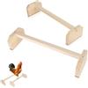 Cyrank Posatoi in Legno per Pollo, 2 Pezzi di Supporto per Uccelli in Legno di Grandi Dimensioni per Galline da addestramento per pappagalli da Allevamento e da Allevamento - 40 x 12 x 8 cm