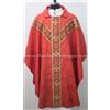 The Church Shoppe Red Gothic Veste E Set Di Messa Casula Foderata Con Collare A V