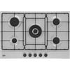 beko HIAW75223SXE - Piano a Gas con PractiClean 4 Bruciatori + 1 Wok 75 cm Inox