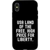 Patriotic Economic Commentary Men Women Custodia per iPhone X/XS Stati Uniti terra del prezzo alto 0 per la libertà
