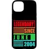 Lustige Geburtstagssprüche zum 22. B-Day Custodia per iPhone 15 Plus 22° compleanno leggendario dal giugno 2004 frase di compleanno