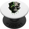 84 Pixel Design Tech Skull Futuristic Mechanical Skull Bot Future Technology PopSockets PopGrip Adesivo