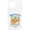 Retro Watercolor Fruit Design Italian Su Custodia per iPhone 15 Aranciata Succo d'Arancia Vintage Italia Sorrento Napoli Frutta