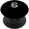 White Jersey Number 6 Shirt Sports Gift Maglietta numero 6 da baseball con stampa posteriore PopSockets PopGrip Adesivo