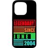 Lustige Geburtstagssprüche zum 22. B-Day Custodia per iPhone 15 Pro 22° compleanno leggendario dal giugno 2004 frase di compleanno