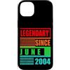 Lustige Geburtstagssprüche zum 22. B-Day Custodia per iPhone 14 Plus 22° compleanno leggendario dal giugno 2004 frase di compleanno
